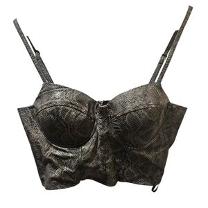 Say What? Black and Gray Patterned bustier Nwt